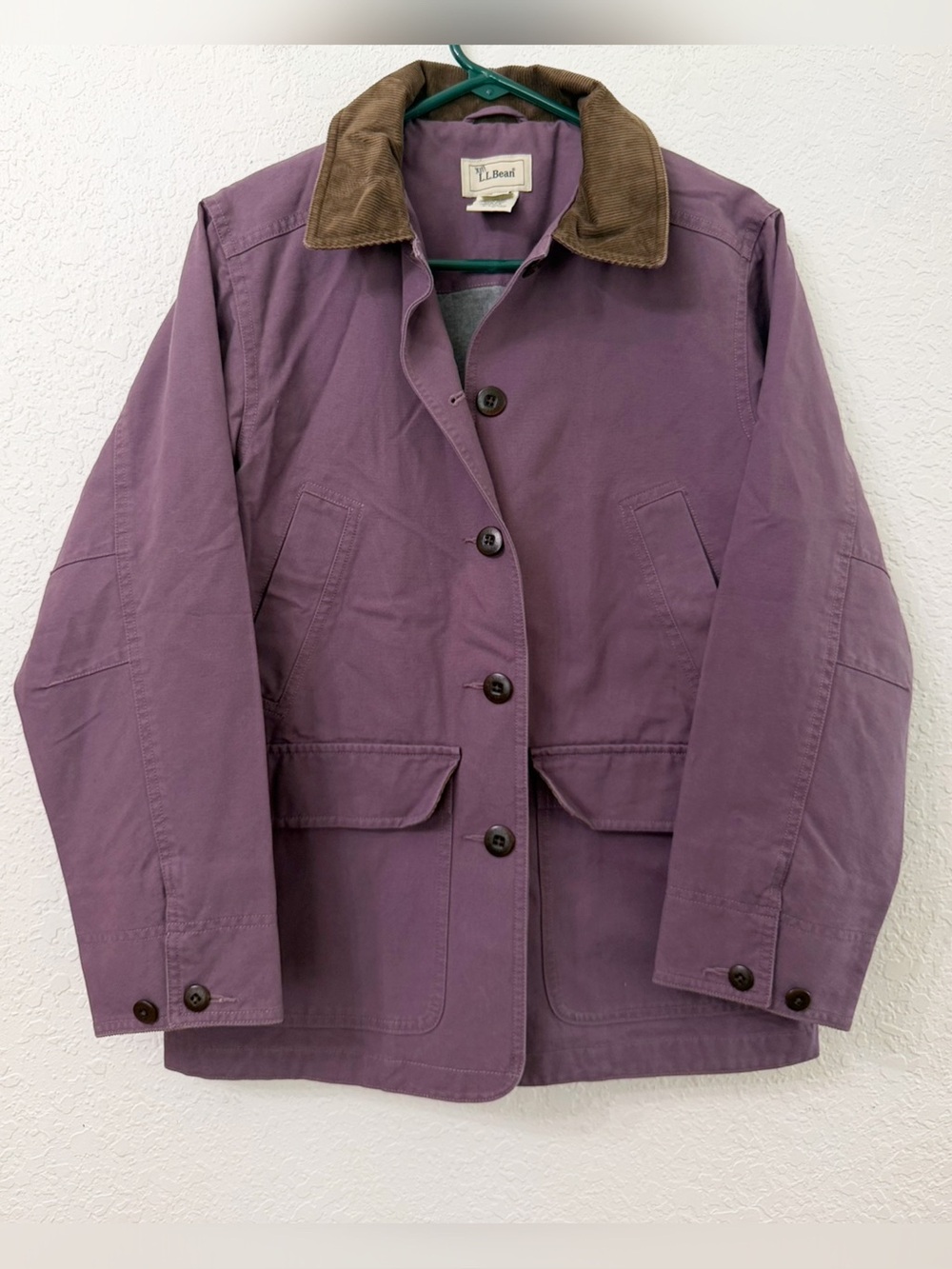Vintage L.L. Bean Purple Field Chore Jacket- Corduroy Collar Size XS